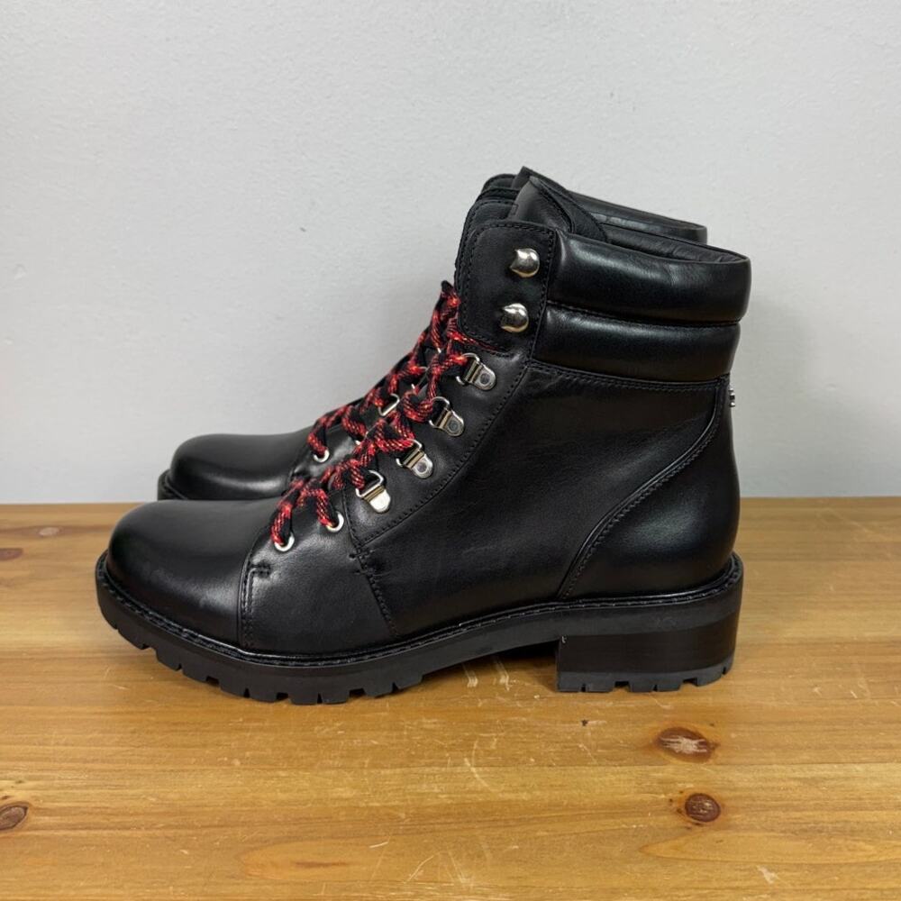 Sam Edelman Tamia Combat Boots in Black Leather Women's Size 10 - Picture 4 of 10